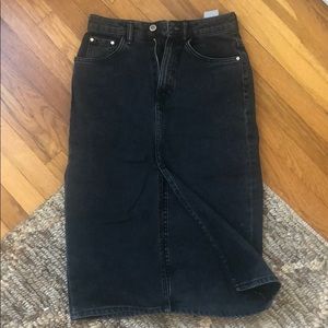ZARA Black Denim Skirt